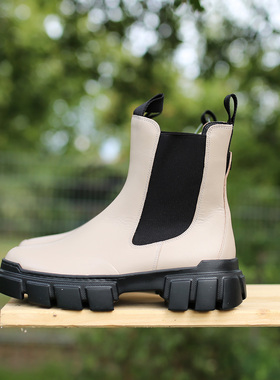 特别美 增高底 宽楦超轻防滑底 奥地利HOGL 6-102717烟筒切尔西靴