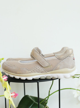 ROLLING SOFT系列增高摇摇底宽楦 GABOR 86.961 透气镂空皮休闲鞋