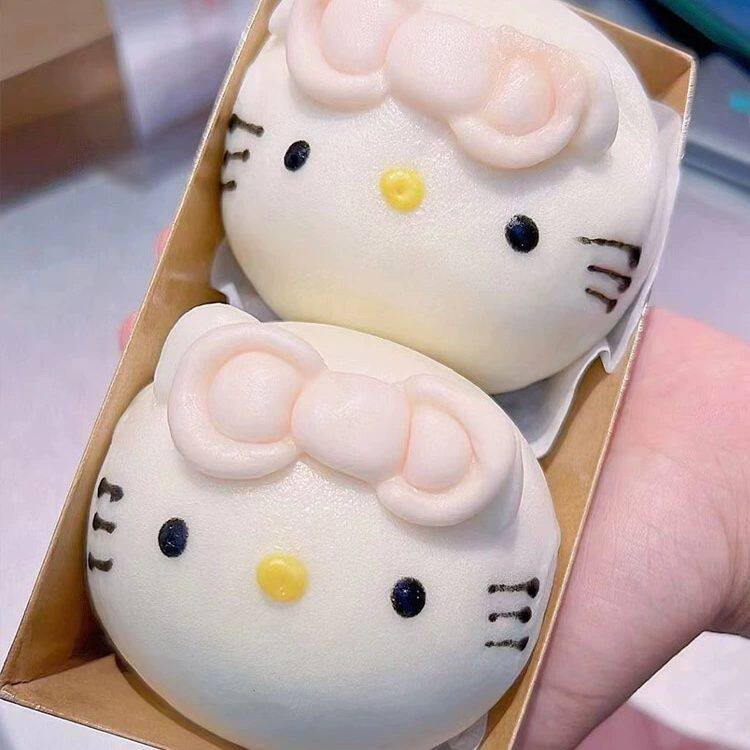 可爱HelloKitty凯蒂猫造型儿童包子果蔬奶黄包营养早餐面点即食