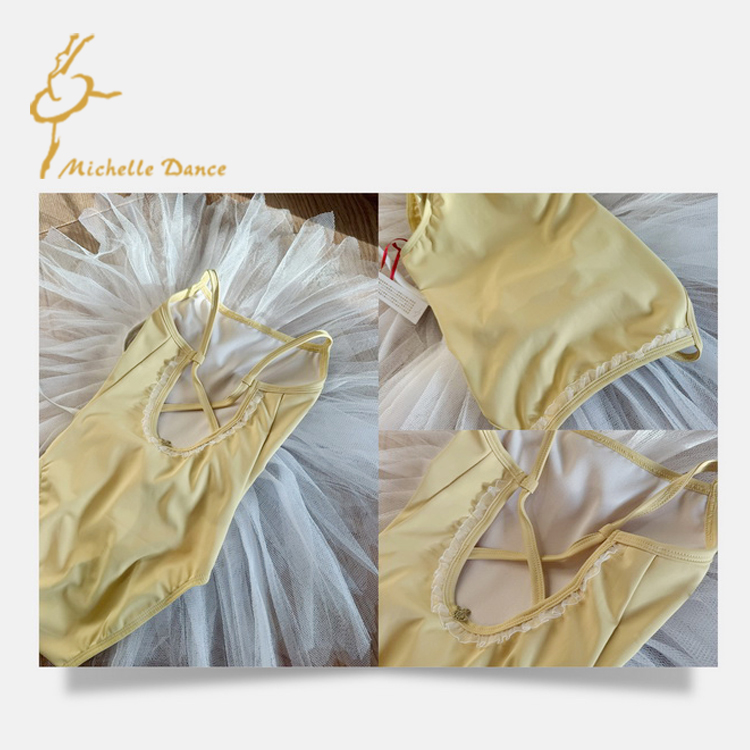 Michelle Dance 吊带花边柔美儿童芭蕾连体服  浅紫/深蓝/粉色