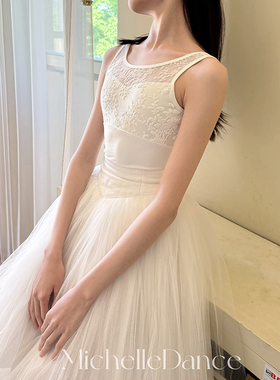 Michelle Dance 剧院系列压花绒背心唯美专业芭蕾连体服少女款