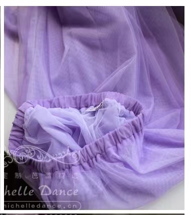 Michelle Dance 芭蕾双层特别透透款长纱裙 【特价】紫色