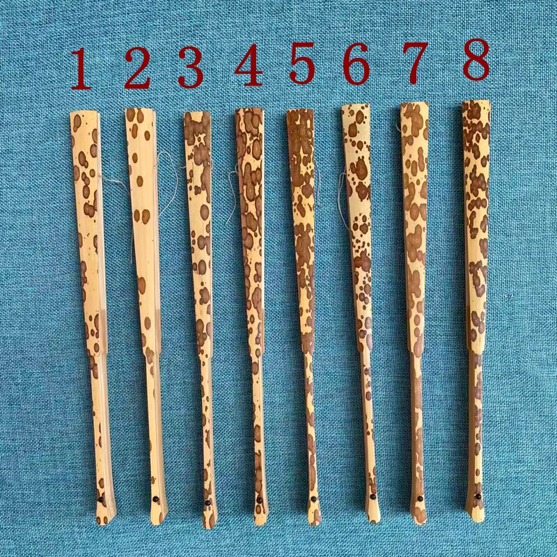 9.5寸梅妃折扇空白扇面文玩斑竹
