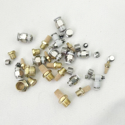 电磁阀白色快插堵头消声器