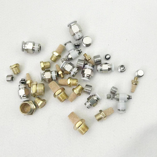 电磁阀白色快插堵头消声器