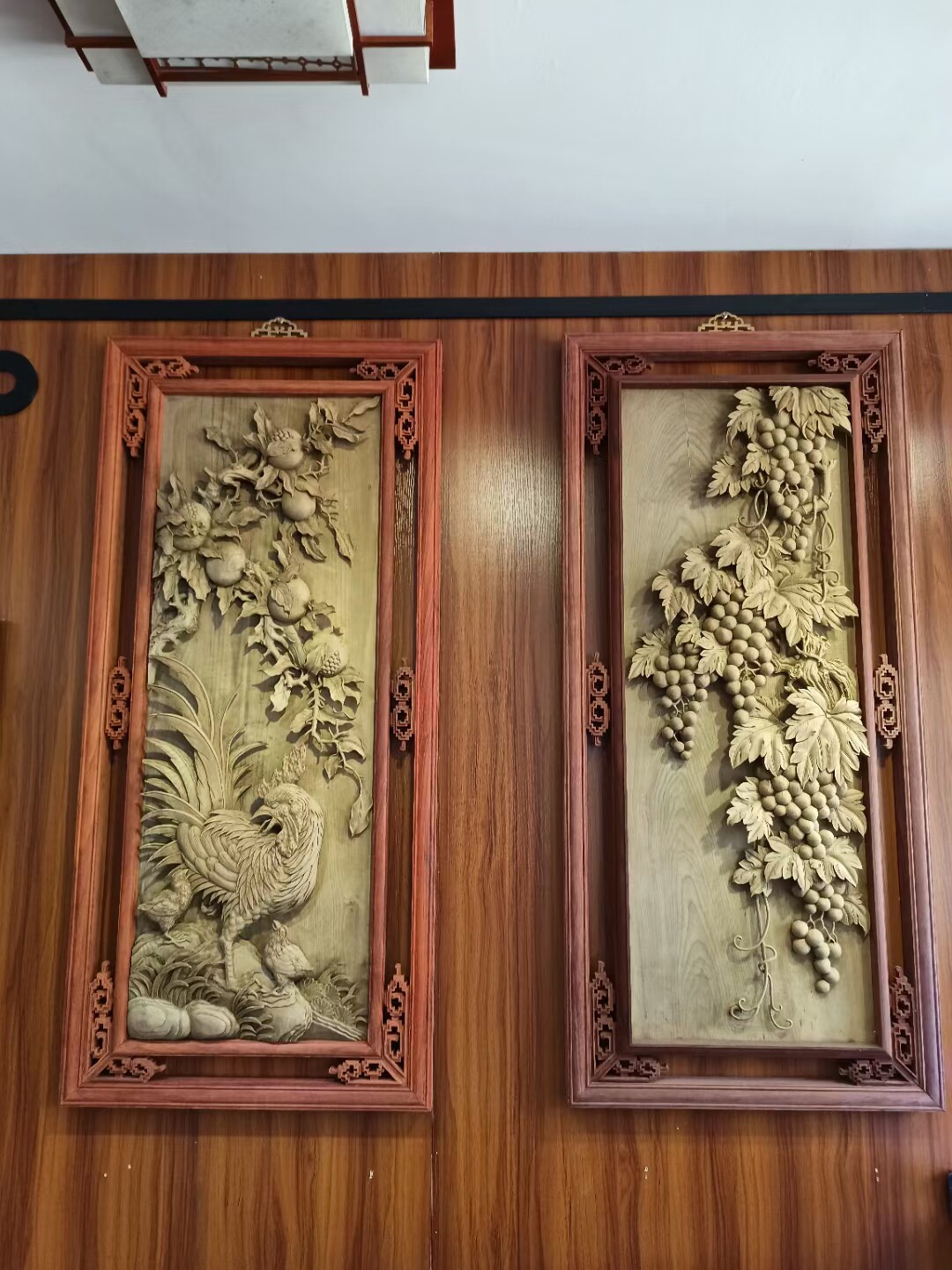 多子多福,纯手工木雕工艺品,挂件装饰,楠木黄金章,剑川木雕