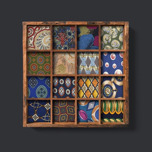 商务男领带休闲英伦复古碎花高端红色桑蚕丝结婚 手打正装 X10