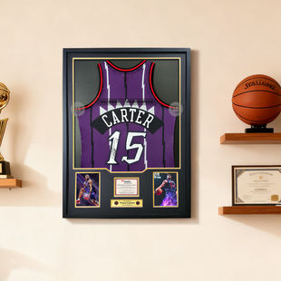 文斯·卡特猛龙签名印签篮球衣裱相框装饰展示收藏送球迷男友礼物
