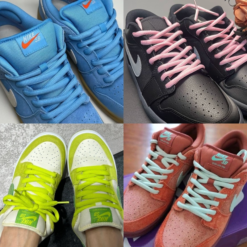 适配NikeDunkSB粉色半圆鞋带绳