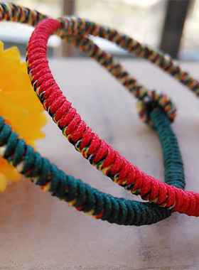 五彩金刚结手绳纯手工民族风情侣