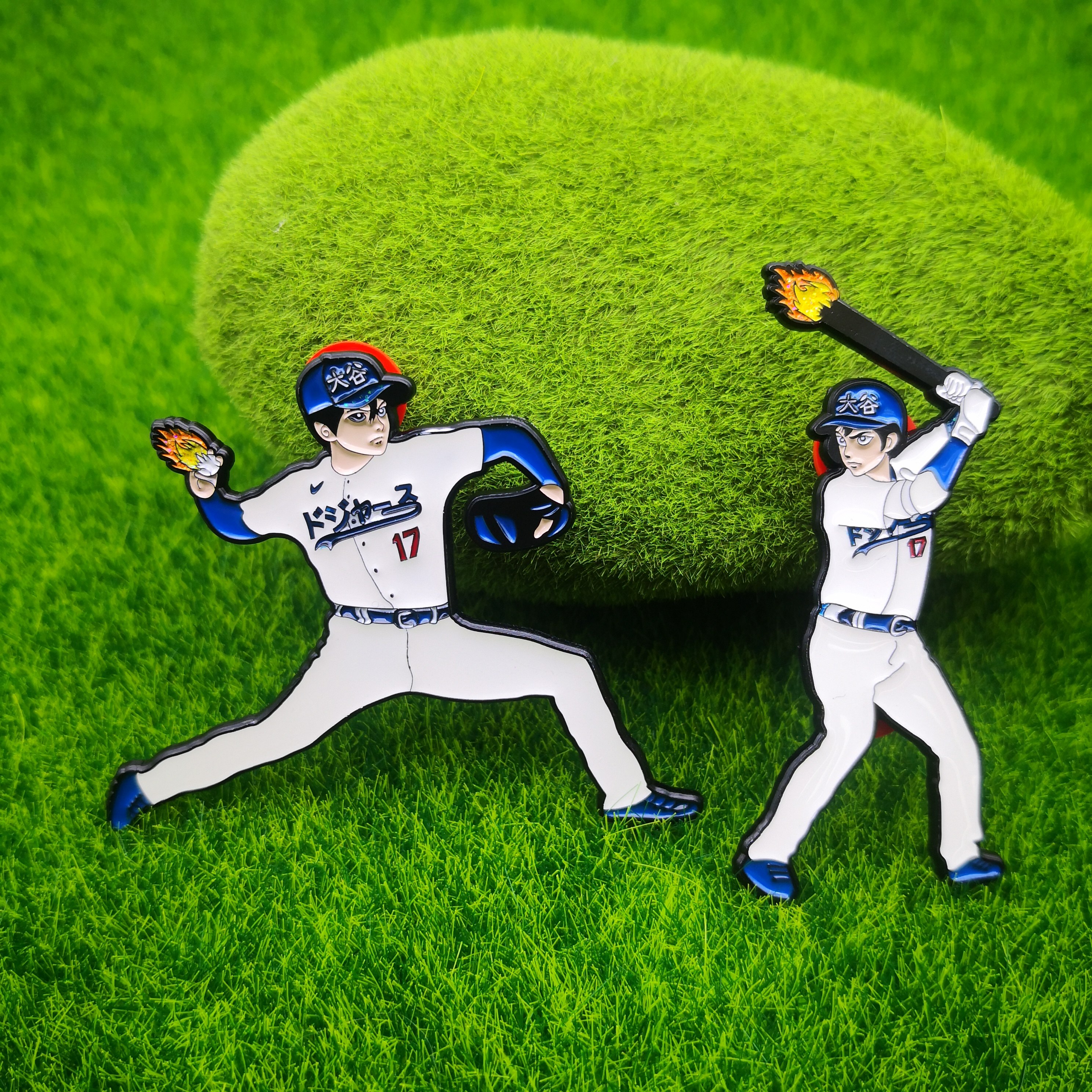 棒球手大谷翔平洛杉矶道奇队周边金属徽章