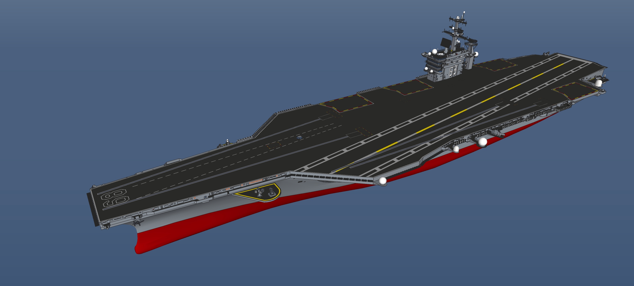 草图大师航空母舰su模型航母su模型航母skp尼米兹航空母舰CVN-68