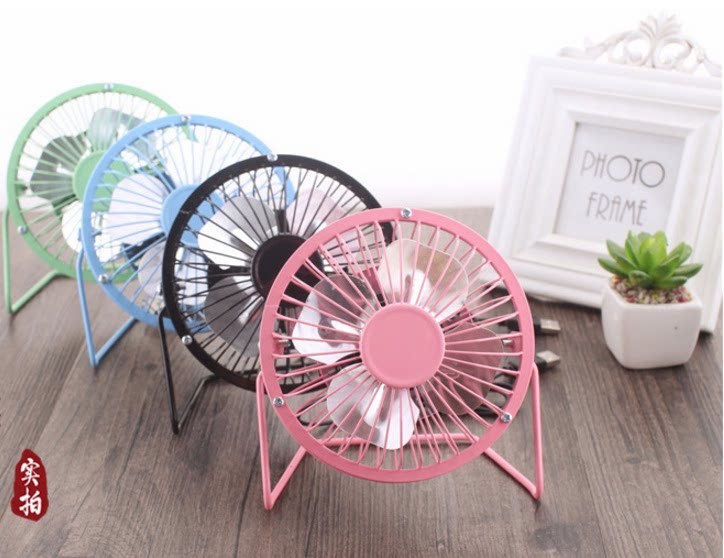 创意USB风扇 铝叶迷你风扇 桌面办公室电脑金属小风扇