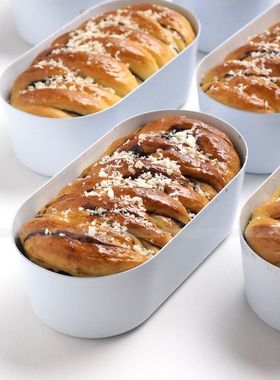 小澡盆椭圆巴斯克卢卡斯轻乳酪芝士蛋糕模 日式迷你爆头吐司模1个