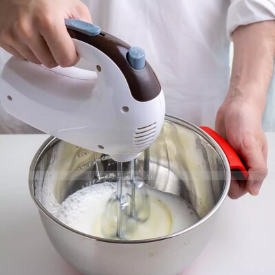 304不锈钢打蛋盆带把手带防滑垫