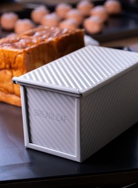 瑕疵 生吐司节节能吐司模具450g 波纹低糖有盖白色不粘涂层有划痕