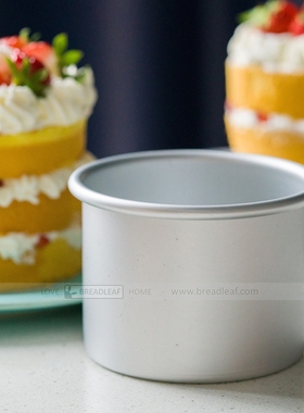4英寸阳极活底蛋糕模具 圆形戚风蛋糕模铝合金非纯铝有划痕有缝隙