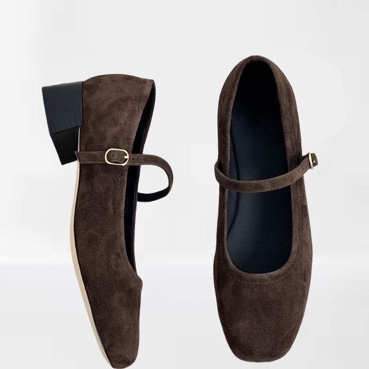 粗跟 温润气质文艺复古玛丽珍 全皮 轻巧青年文艺欧美女单鞋5963