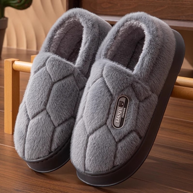 冬季男士包跟棉拖鞋大码4647加大号4950居家棉鞋保暖厚底外穿防滑