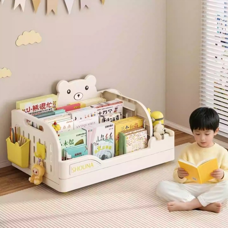 大容量儿童书架家用桌面绘本架宝宝简易飘窗置物架摺叠书本收纳层,收纳整理,书桌收纳置物架,淘宝优惠券,粉丝福利购,淘宝优惠卷