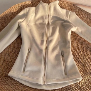 修身加绒内搭瑜伽服摇粒绒外套女2025新款秋冬季抓绒卫衣运动上衣