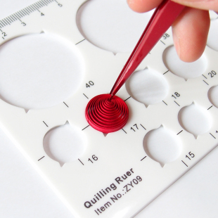 圆孔刻度尺 模板 手工基础工具粉蓝白色选 满 向日葵衍纸 包邮 新款