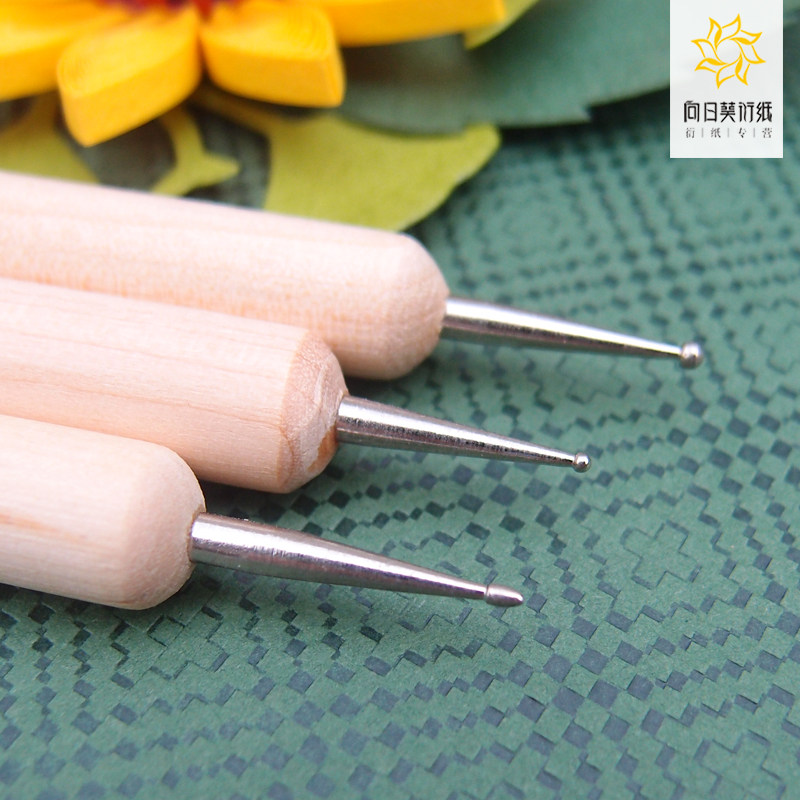 衍纸花艺整形压痕笔 线稿转印笔 DIY叶脉 折痕 木杆三支装 满包邮