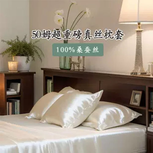 真丝超重磅素色丝滑单只价枕套