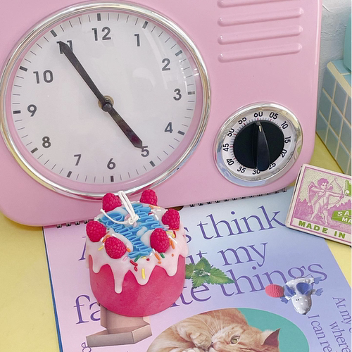 ins韩系北欧奶油风博主款家居装饰挂钟客厅餐厅背景墙厨房计时钟