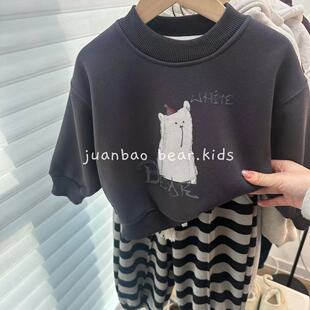 【加绒】卡通小红帽加绒卫衣 韩系儿童套头衫童装长袖撞色圆领款