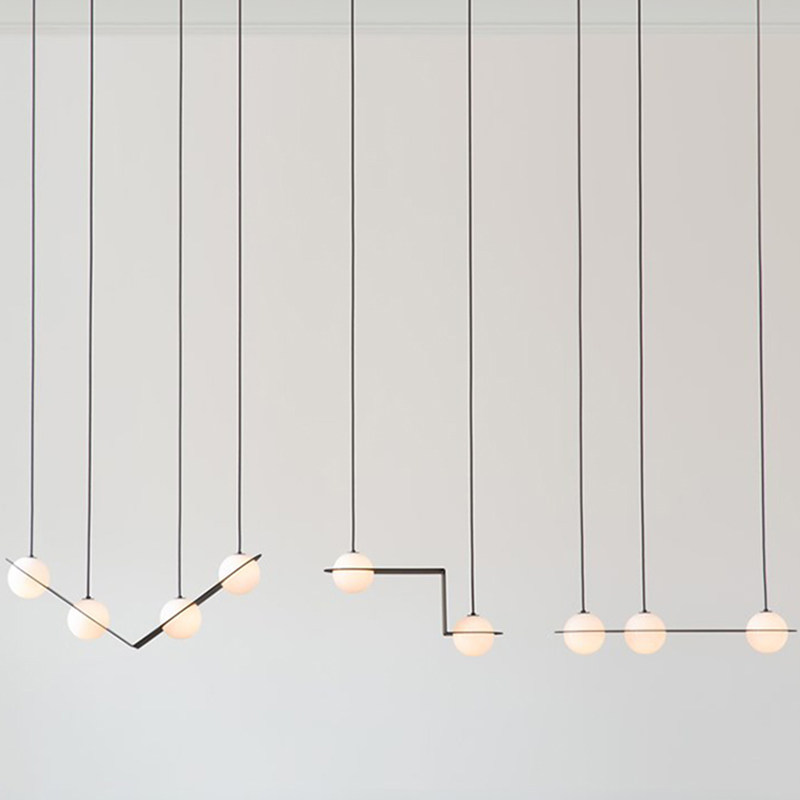 前台接待装饰简约餐厅分子球灯