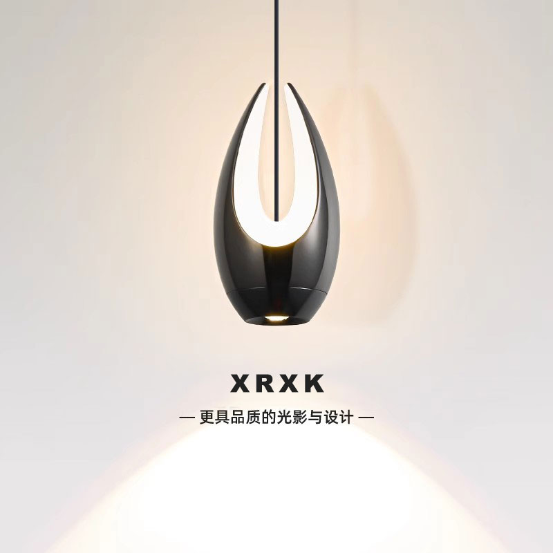 轻奢高级感可升降卧室床头小吊灯简约现代极简楼梯背景墙吊线灯