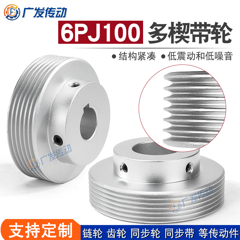同步轮6PJ型多楔带轮100