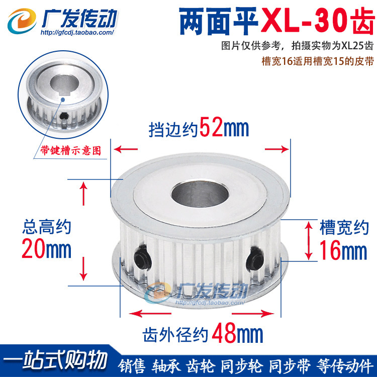 XL30齿/AF型/同步带轮/槽宽16