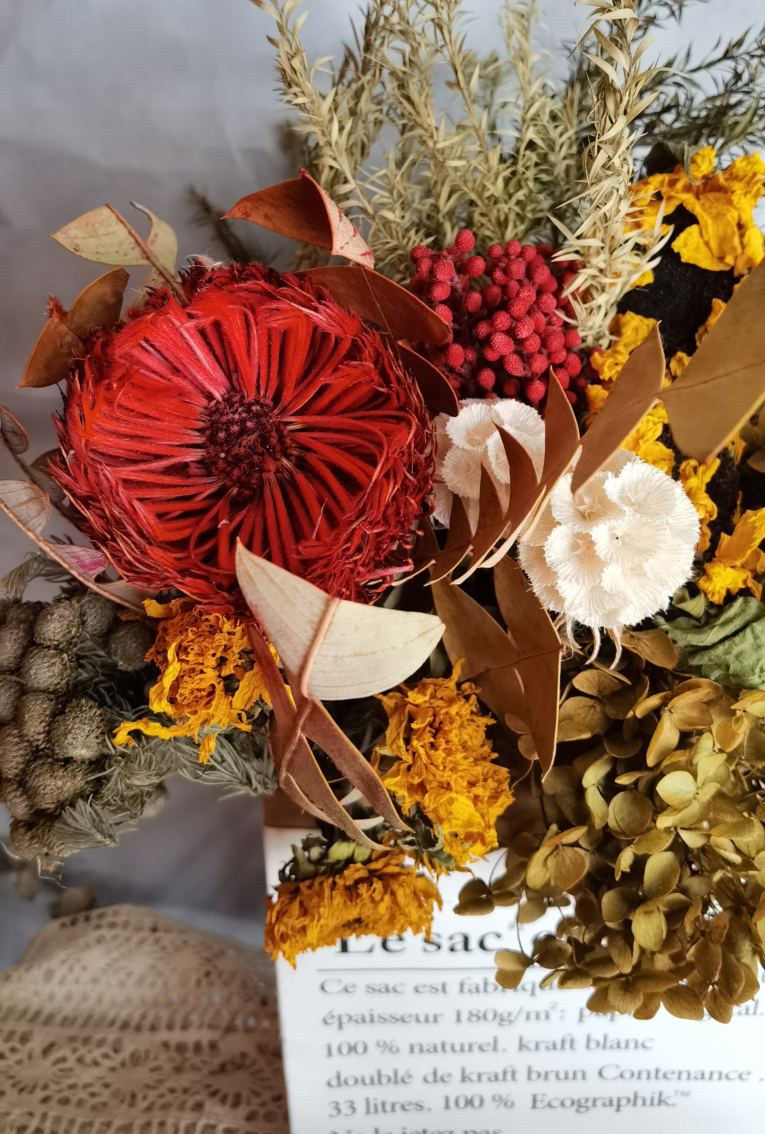 ins进口干花永生高端花束客厅