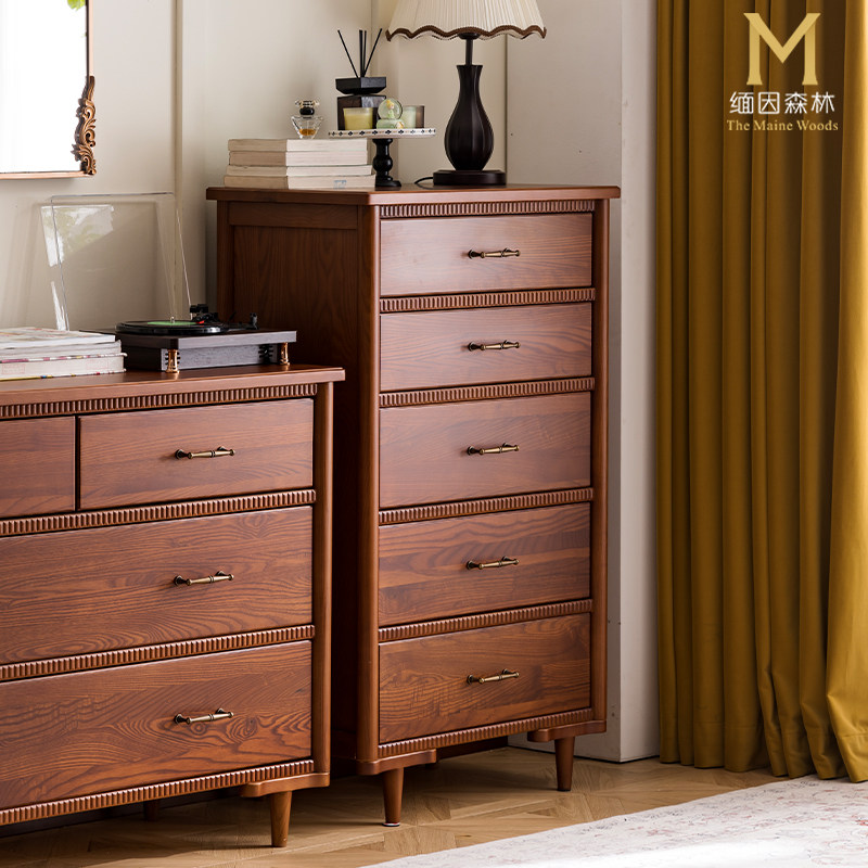 五斗柜复古纯实木斗柜5斗柜收纳柜中古卧室储物法式斗柜,住宅家具,斗柜,淘宝优惠券,粉丝福利购,淘宝优惠卷