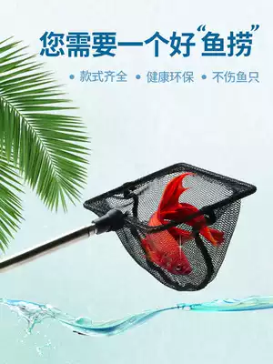 Aquarium township] Fish fishing shrimp copy telescopic stainless steel hand fishing net crystal shrimp net 3D three-dimensional manual shrimp fishing