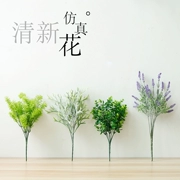 Mô phỏng duy nhất hoa hồng xanh cây hoa giả phòng khách trang trí hoa khô hoa bó hoa nhỏ đồ trang trí đồ nội thất hoa - Trang trí nội thất