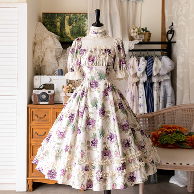 【森林之筐5.0】森林衣橱原创春夏森林小葡萄复古典优雅CLA连衣裙