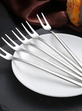 水果叉不锈钢套装创意可爱儿童304欧式小奢华叉子家用水果签果插