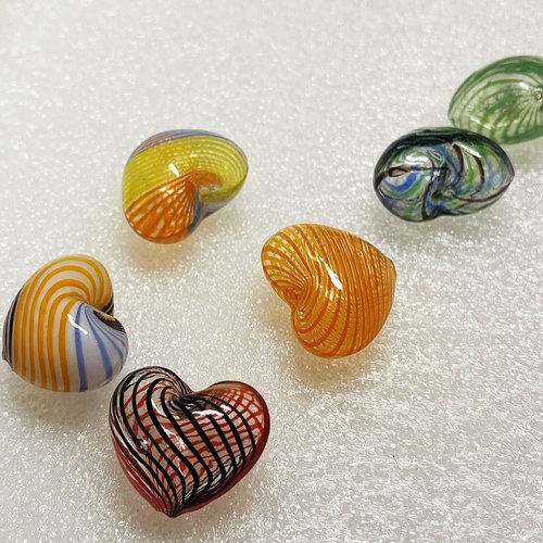 外贸原单手工琉璃爱心散珠