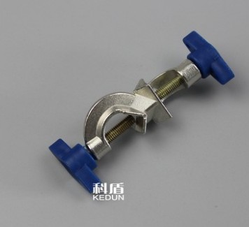 双顶丝 十字夹 直角夹 固定夹 铁架台用 锌合金 蓝色扁拧柄