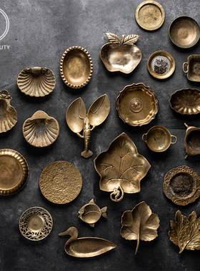 欧美黄铜摆件西洋古董