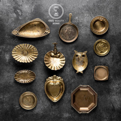 黄铜碟子盘子美式家居