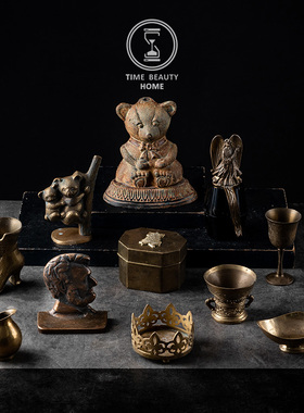 时光美器美式黄铜摆件