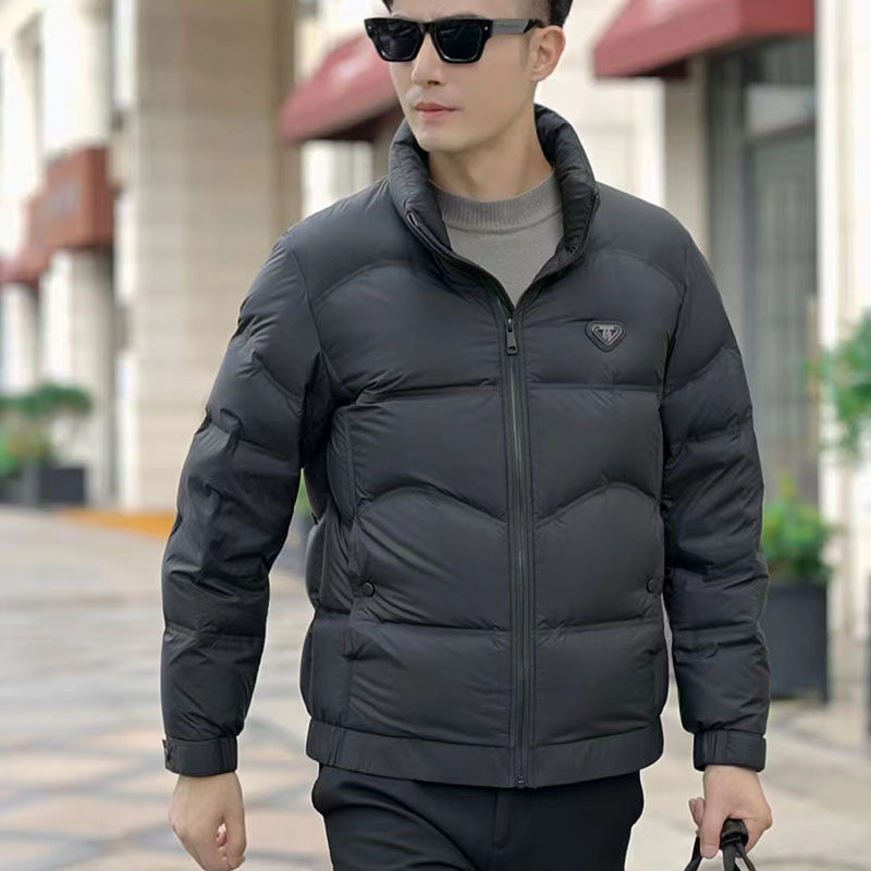 2025冬季新款卡地尼男士时尚潮流立领休闲羽绒服货号55YR269180