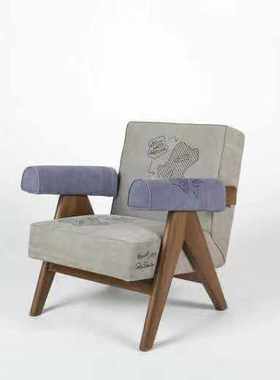 书房实木休闲椅摆件沙发