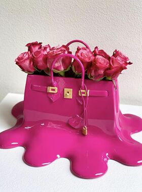 GD高端包融化花瓶花器摆件雕塑轻奢现代抽象潮流潮牌ROSE软装