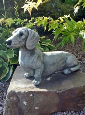 跨境新款 拉布拉多宠物装饰摆件狗 树脂工艺品 园林艺术仿真动物