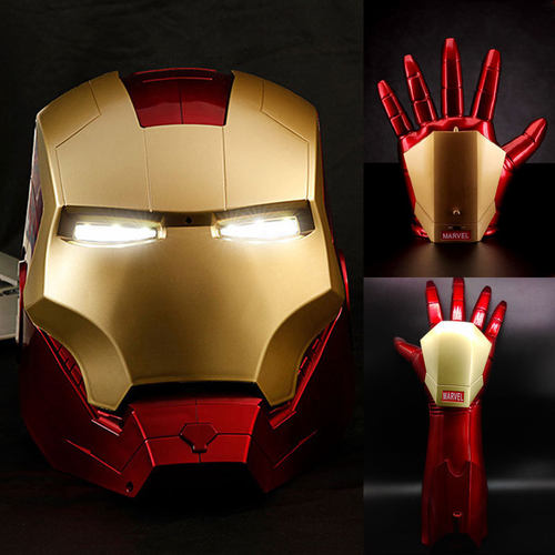 钢铁侠头盔语音控制MK5面具自动开合发光头套手臂模型cosplay道具